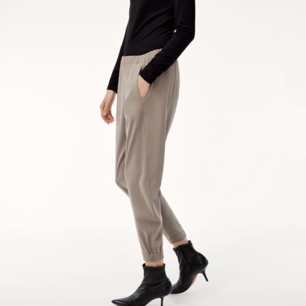 Aritzia Babaton Dexter Pant in Taupe Size L